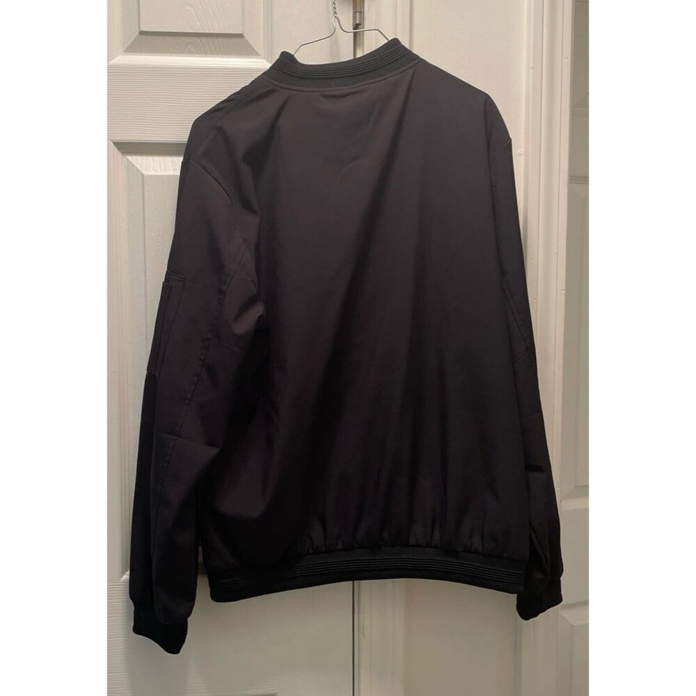 Fashion Windbreaker Jacket Black Lined Lightweight Full Zip Men's Medium - Picture 2 of 4